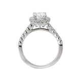 Contemporary Oval Halo Engagement Ring