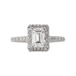 Contemporary Emerald Cut GIA Cert Engagement Ring