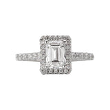 Contemporary Emerald Cut Engagement Ring