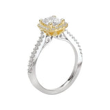 Romance Two Tone Semi-Mount Diamond Ring