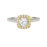 Romance Two Tone Semi-Mount Diamond Ring