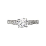 Romance Peg Head Semi-Mount Diamond Ring