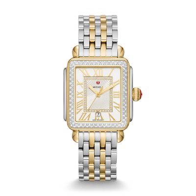 Michele Deco Madison Diamond Two-Tone Watch