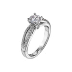 Luminaire Round Split Shank Engagement Ring