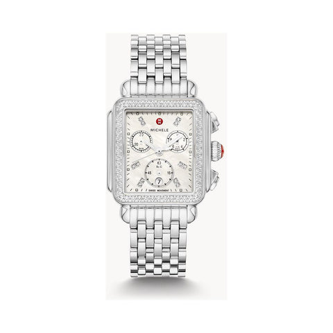 Deco Stainless Diamond Watch Chronograph