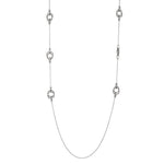 Sterling Silver Long Circle Necklace