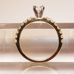 Round Engagement Ring & Matching Band Set