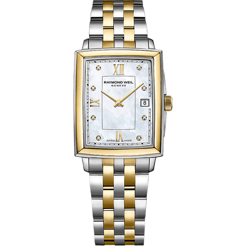 Toccata Men's Classic Rectangular Two-Tone Diamond Watch, 37 x 29 mm