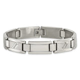 Stainless Steel w/ Diamond 8.5" Bracelet