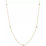 Diamond By The Yard Necklace .25 Carat Yellow Gold
