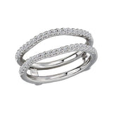 Lavie Diamond Wrap Ring with Guard 14k White Gold