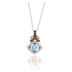 Le Vian Chocolatier® Pendant featuring Sea Blue Aquamarine® Chocolate Diamonds® , Vanilla Diamonds® set in 14K Vanilla Gold®