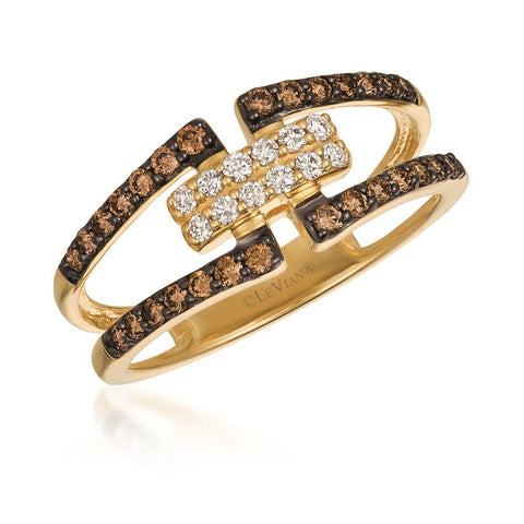 Le Vian Chocolatier® Ring featuring Chocolate Diamonds® , Vanilla Diamonds® set in 14K Honey Gold™