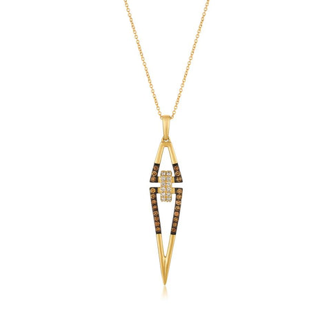 Le Vian Chocolatier® Pendant featuring Chocolate Diamonds® , Vanilla Diamonds® set in 14K Honey Gold™