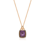 Le Vian Chocolatier® Pendant featuring Grape Amethyst™ Chocolate Diamonds® , Vanilla Diamonds® set in 14K Strawberry Gold®