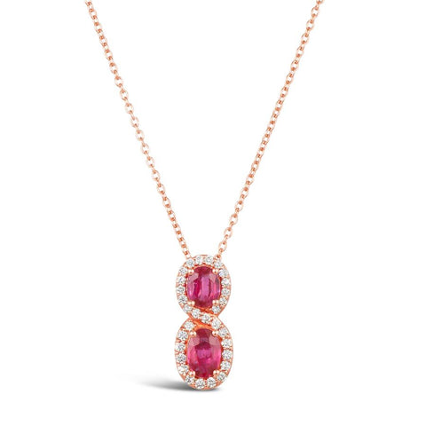 Le Vian® Pendant featuring Passion Ruby™ Vanilla Diamonds® set in 14K Strawberry Gold®