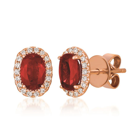 Le Vian® Earrings featuring Passion Ruby™ Vanilla Diamonds® set in 14K Strawberry Gold®