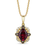 Le Vian Creme Brulee® Pendant featuring Raspberry Rhodolite® Nude Diamonds™ , Chocolate Diamonds® set in 14K Honey Gold™