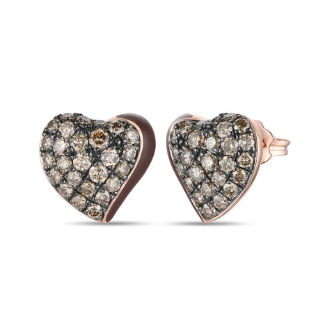 Godiva x Le Vian Earrings featuring Enamel Chocolate Diamonds® set in 14K Strawberry Gold®