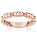 11 Diamond Ring On 14K Pink Gold