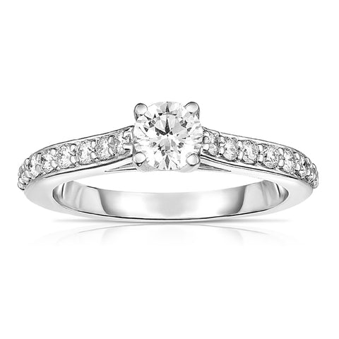 Classic Channel Set Round Engagement Ring