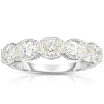 5 Diamond Ring On 14K White Gold