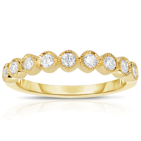 9 Diamond Ring on 14k Yellow Gold