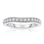 Curved Diamond Wedding Band