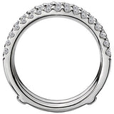 Lavie Diamond Wrap Wedding Ring with Guard 14k White Gold