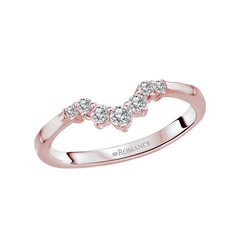 Romance Curved Diamond Wedding Band