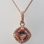 Morganite And Diamond Pendant