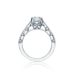 Reverse Crescent Channel Set Round Engagement Ring