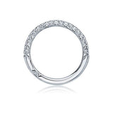 Petite Crescent Halfway Wedding Band