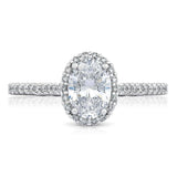 Petite Crescent Oval Halo