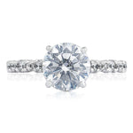 Petite Crescent Round Solitaire