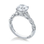 Petite Crescent Round Solitaire