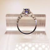 Round Sapphire & Diamond Engagement Ring