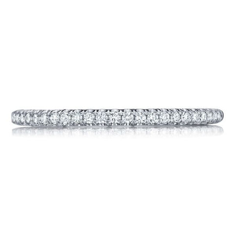 Petite Crescent French Pave Matching Band